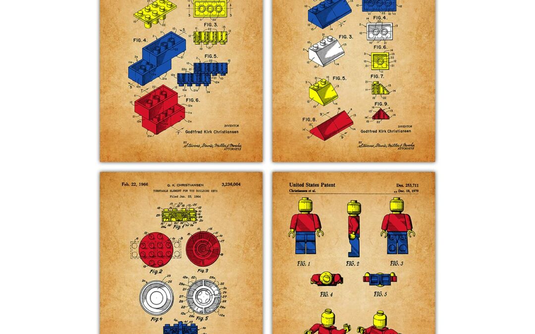 Building Block Inspiration: A Look at Vintage Lego Patent Print Wall Art