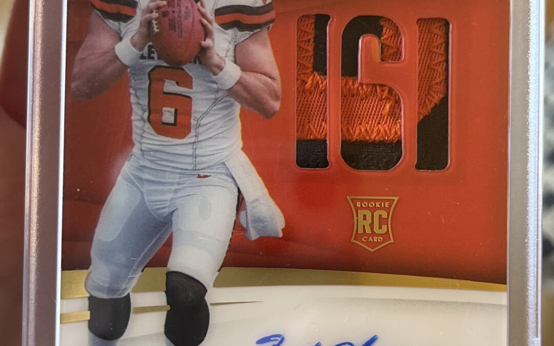 Holy Grail for Browns Fans: 1/1 Baker Mayfield Rookie Patch Auto Surfaces from Panini Honors