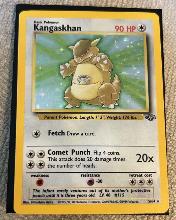 Kangaskhan Pokemon Jungle Holo #5 LP