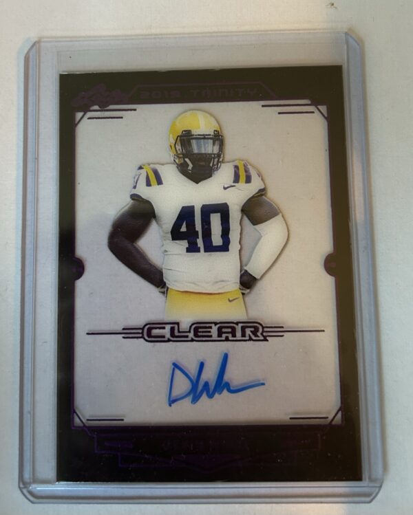 Devin White 2019 Leaf Trinity Clear Auto RC Rookie Card Acetate CA-DW1