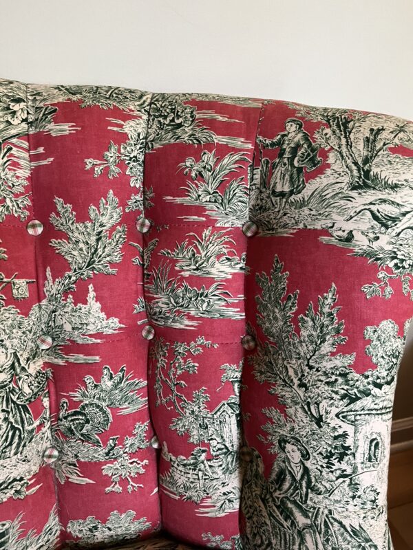 Set of Two Custom Toile Chairs - Image 3