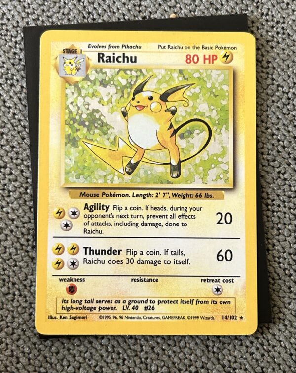 Raichu Unlimited Holo LP-MP #14/102