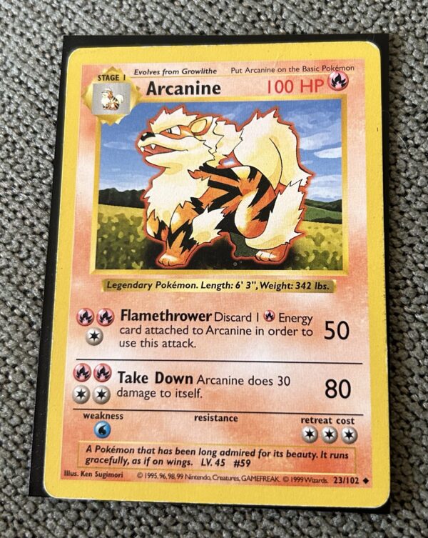 Arcanine Shadowless Unlimited 23/102 MP