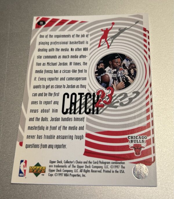 Michael Jordan 1997 Upper Deck Collector’s Choice Catch 23 #191 - Image 2